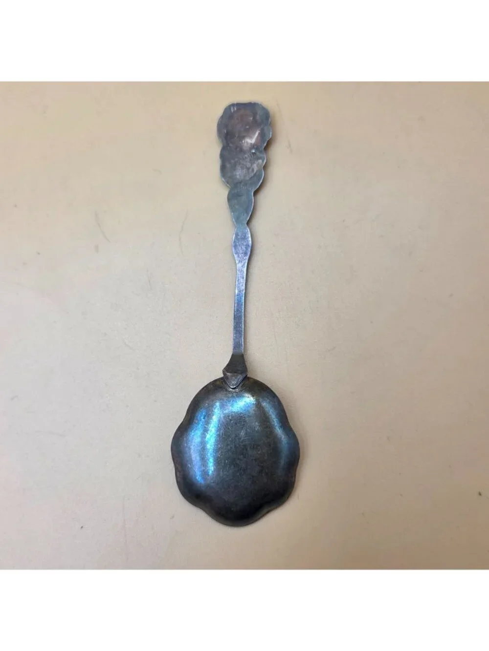 Holland Christmas 1972 Blue Enamel Village Gothic City Hall Rathaus Spoon